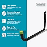 Keypak ST7003H 25cm Heavy Duty Storage Hook 30kg Black Garage Shed view 2