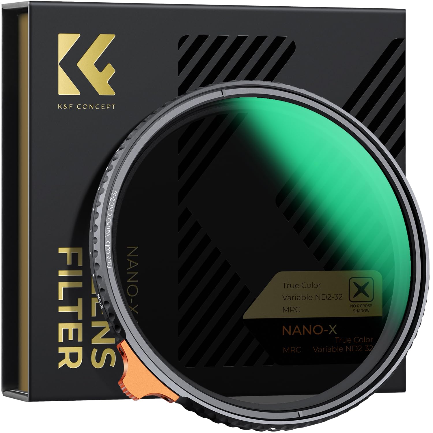K&F CONCEPT 52mm True Color Variable ND2-32 Filters, Neutral Density Adjustable ND Lens Filter Nano-coating Waterproof (Nano-X Series)