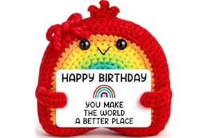 AGANTREE ART Best Friend Happy Birthday Rainbow Crochet Gifts for Friends Women Men Unique Best Birthday Decoration for Coworker Sister Boss Funny 18th Sweet 21th for Daughter Son Teen Boys Girls