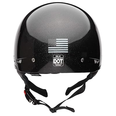 glx dot half motorcycle helmet M14 Open Face GLX Helmets and replaceable microfiber inner material Hh 65 Corvus Helmet W/Peak