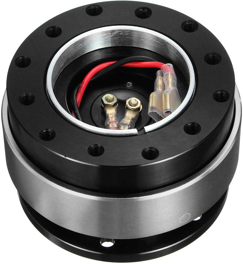 Took09 Quick Release Hub Adapter, Universal Steering Wheel Ball Quick Release Hub Adapter Auto Snap Off Kit (Silver)