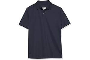 IZOD Boys' School Uniform Short Sleeve Polo Shirt, Button Closure, Moisture Wicking Performance Material