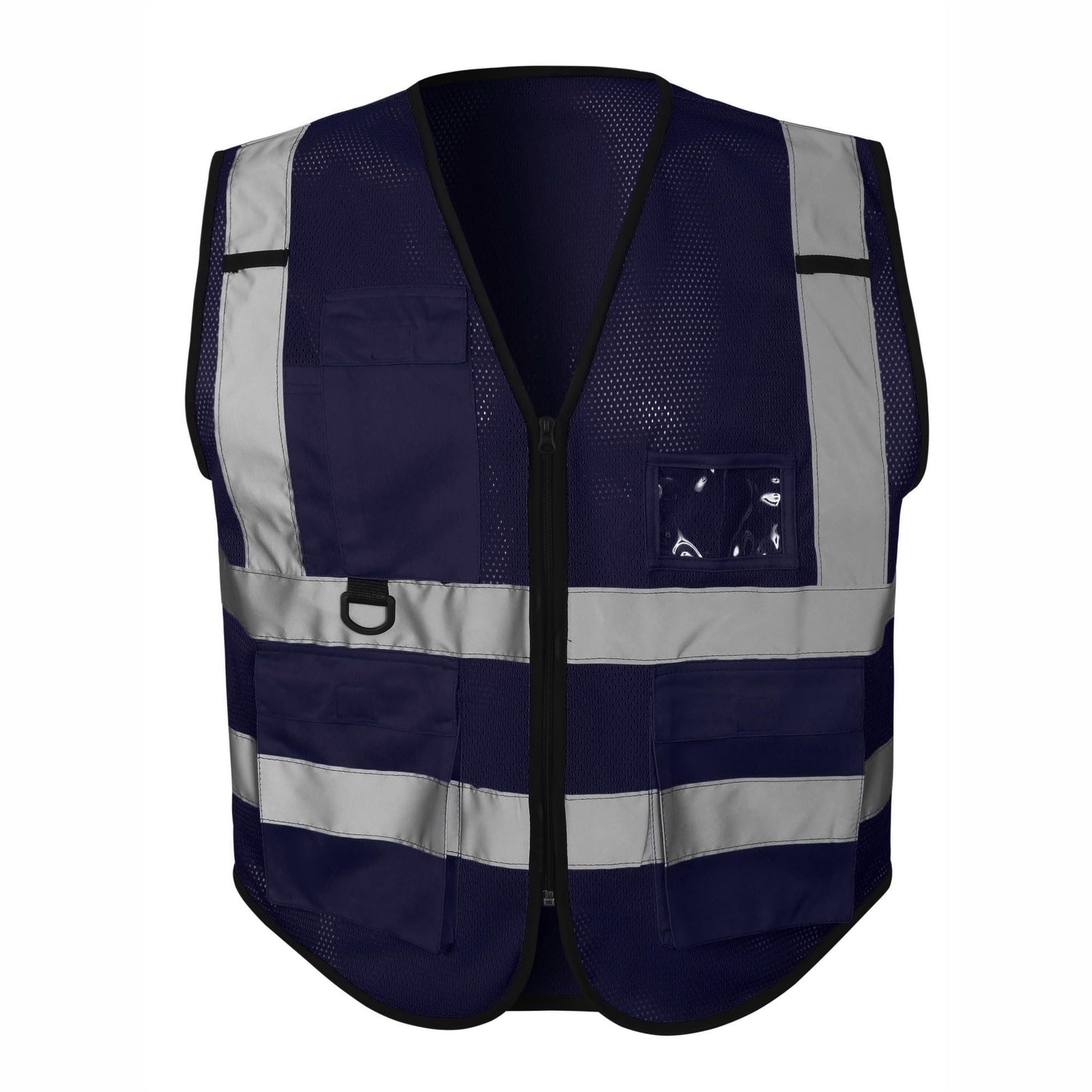 mymixtrendz Hi Vis Vest Reflective High Visibility Work Wear Vest Zip Up Multi Pockets Executive Waistcoat S-3XL