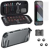 Accessories Bundle for Nintendo Switch 2, 12-in-1: Travel Carrying Case, Two Glass Screen Protectors, Thumb Grips for Joycon, Dockable Controller Console Protective Cover Shell, 2025 Switch2 Game Kit