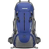 HongXingHai 70L Camping Hiking Backpack with Rain Cover Waterproof Backpacking Backpack for Hiking Treeking Climbing Outdoor