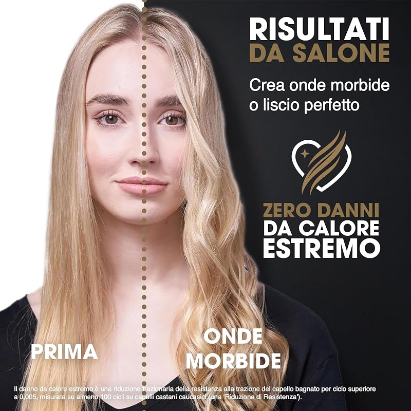 Gold, Piastra Professionale 26 mm, spina EU, tutti i tipi di capelli