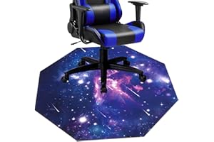 HiiARug Chair Mat for Hardwood Floor Noise Cancelling Gaming Chair Mat Octagon Anti-Slip Office Chair Mat for Carpet Desk Chair Mat Computer Chair Mat for Office Gaming Room