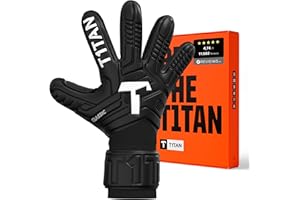 T1TAN Classic 1.0 Black-Out Goalkeeper Gloves - Without Finger Protection - Soccer Goalie Gloves Adult - Professional Goal Keeper Gloves for Youth, Men & Women - Size 6-11