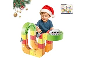 GENERIC Track Fusion, Trackfusion Train - Electric Train Set, 3D Train Routes with Mix-and-Match STEM Cubes, DIY Magic Track Cube with Rechargeable Car for Interactive Fun Play and Gifts (67Pcs)