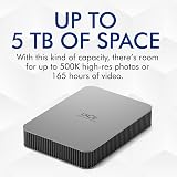 LaCie Mobile Drive Moon 2TB USB-C 3.2 External Hard Drive view 3