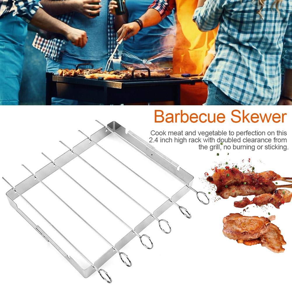 Set 25 Spiedini Da Barbecue In Acciaio Inox 30,8 Cm | Riutilizzabili Per Kebab E Griglia
