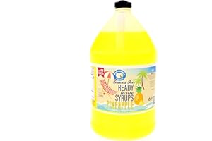 Hypothermias Pineapple Ready to Use Gallon (128 Fl. Oz) Hawaiian Snow Cone Flavors Syrup - Shaved Ice, 100% Pure Cane Sugar
