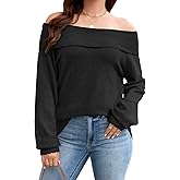 Womens Off The Shoulder Sweater Long Sleeve Oversized Sweaters Casual Loose 2025 Fall Winter Pullover Tops Trendy Clothes