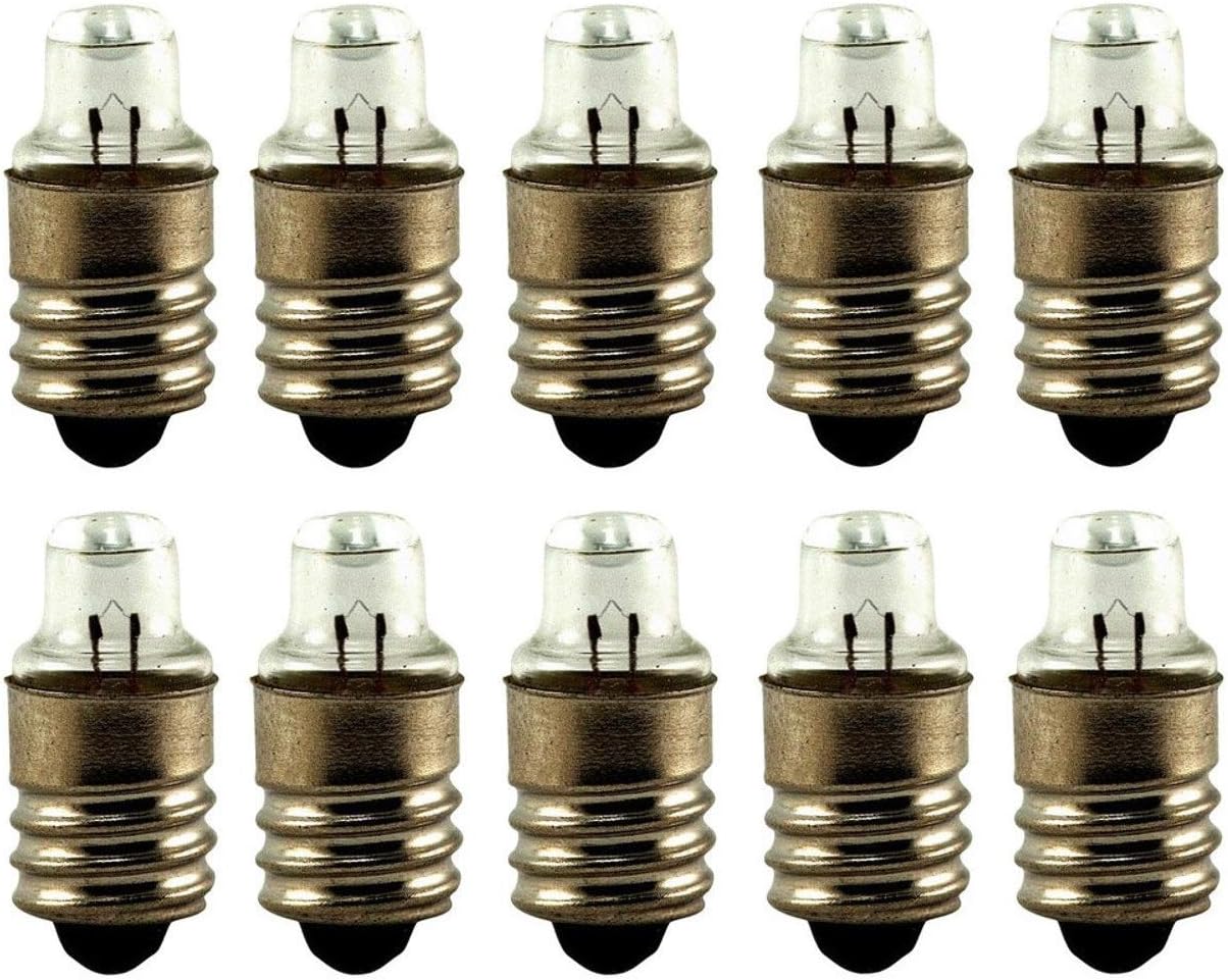 Eiko 222 2.25V .25A TL-3 Miniature Screw Base Halogen Bulbs - 10 Pack