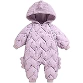 WYTbaby Baby Snowsuit Winter Romper Hooded Boys Girls Jumpsuit Fall Winter Outfits Infant Newborn Clothes