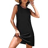 ANRABESS Womens Swimsuit Cover Up 2026 Summer Eyelet Sleeveless Beach Dresses Swimwear Bathing Suit Coverup Vacation Clothes