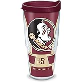 Tervis Made in USA Double Walled Florida State University FSU Seminoles Insulated Tumbler Cup Keeps Drinks Cold & Hot, 24oz, Spirit