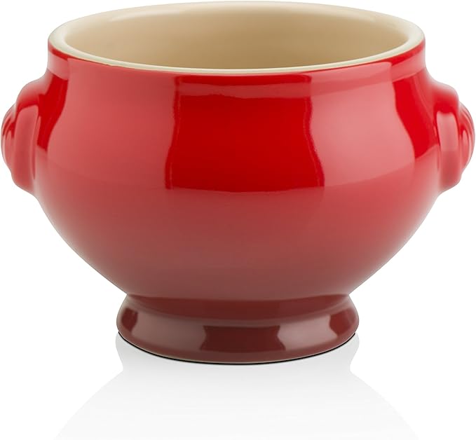 Le Creuset Heritage Stoneware Soup Bowl, 20Ounce, Cerise (Cherry Red) Soup Bowls