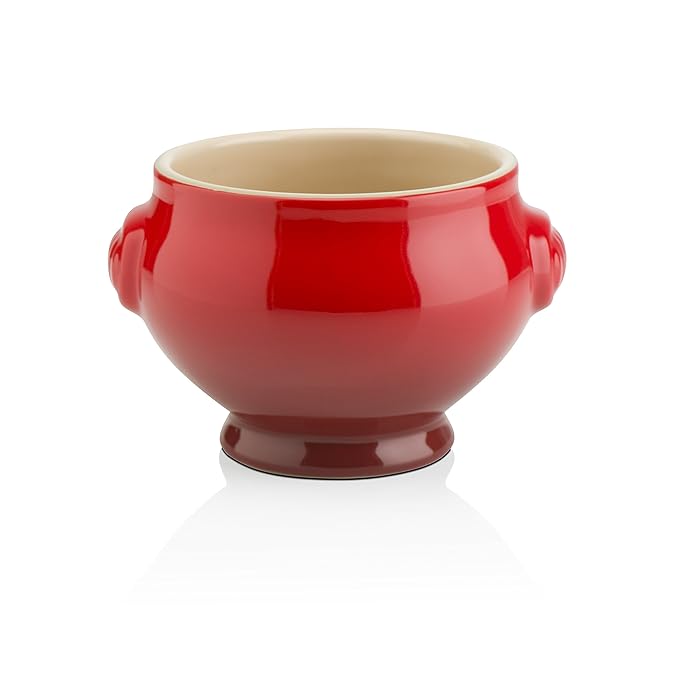 LE CREUSET Heritage Soup Bowl, Ceramic, Cerise, 0.6 Litre Amazon.co.uk Kitchen & Home