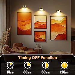 maylit 6 Pack Rechargeable Picture Lights, Battery