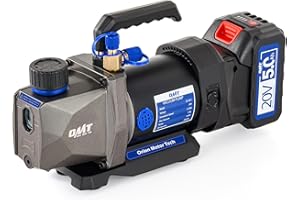 Orion Motor Tech Vacuum Pump, 3 cfm Cordless Lithium-Ion HVAC Vacuum Pump, Battery-Powered Auto AC Vacuum Pump for R134a R410