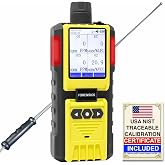 4 Gas Monitor by Forensics | Built-in Pump Multi Gas Meter | O2, CO, H2S, LEL | Color Display &amp; Graphing | USA NIST Calibration | Computer Data Logging |