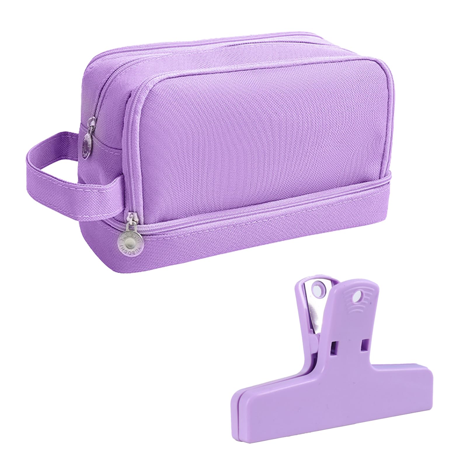 DKDDSSS Pencil Case, Large Capacity Pencil Pouch, Stationery Organizer, Aesthetic Pencil Case, with 4 Compartments, for Teenage Adult Women Men, Purple