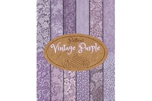 Vintage Purple and Patterns Scrapbook Paper Craft Pad: 12 Rustic Lilac Designs, 36 Double-Sided Sheets (3 Sheets Per Design).