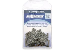 Hi-Seas Mini Double Barrel Copper Sleeves, 0.8 mm ID, 1.6 mm OD, 5.0 mm Length, Black, 100 pc