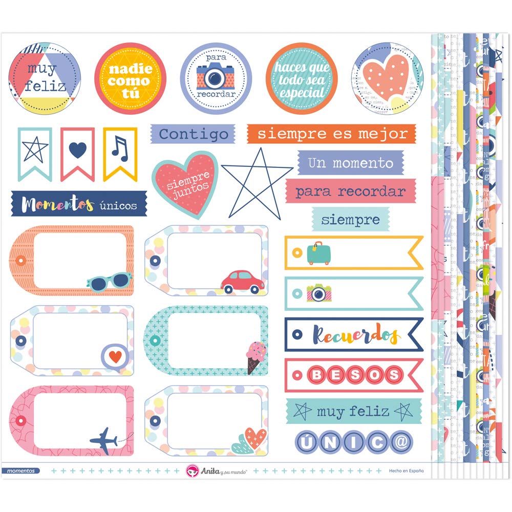 Anita and Su Mundo Moments Paper Scrapbooking, Multi-Colour, 30.5 x 30.5 cm, 13