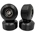 CREAJOY Skateboard Wheels, 52mm 95a, Set of 4 with Bearings (Black)