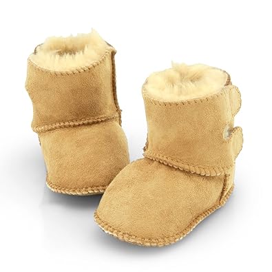 Engel Babyschuhe aus Lammfell mit doppeltem Klettverschluss (2-Klett)
