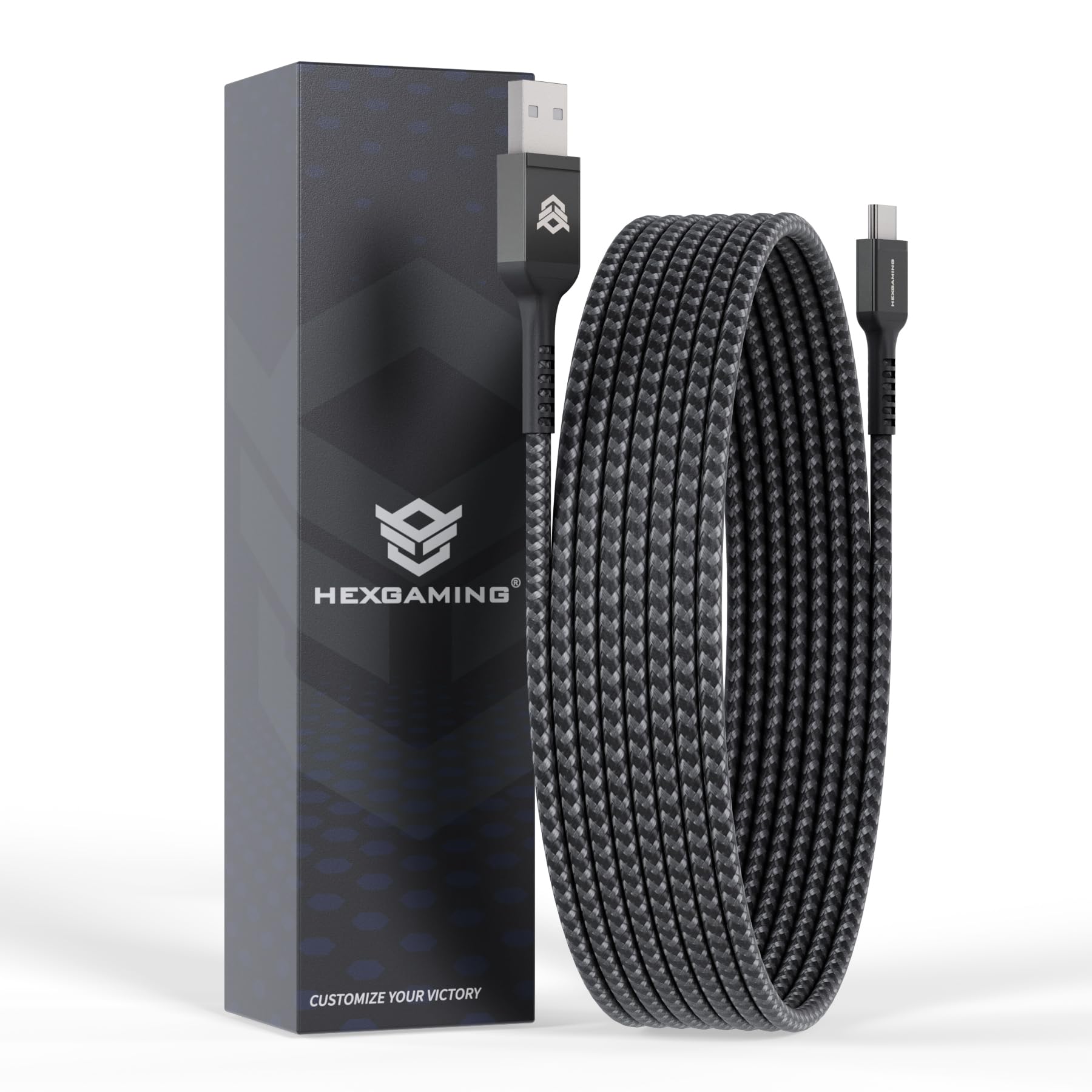Photo 1 of HEXGAMING 4M/13.12FT Charge Gaming Cable for Xbox Core/Switch Pro Controllers, USB C Data & Charging Accessories Cord Compatible with ps5 Controller