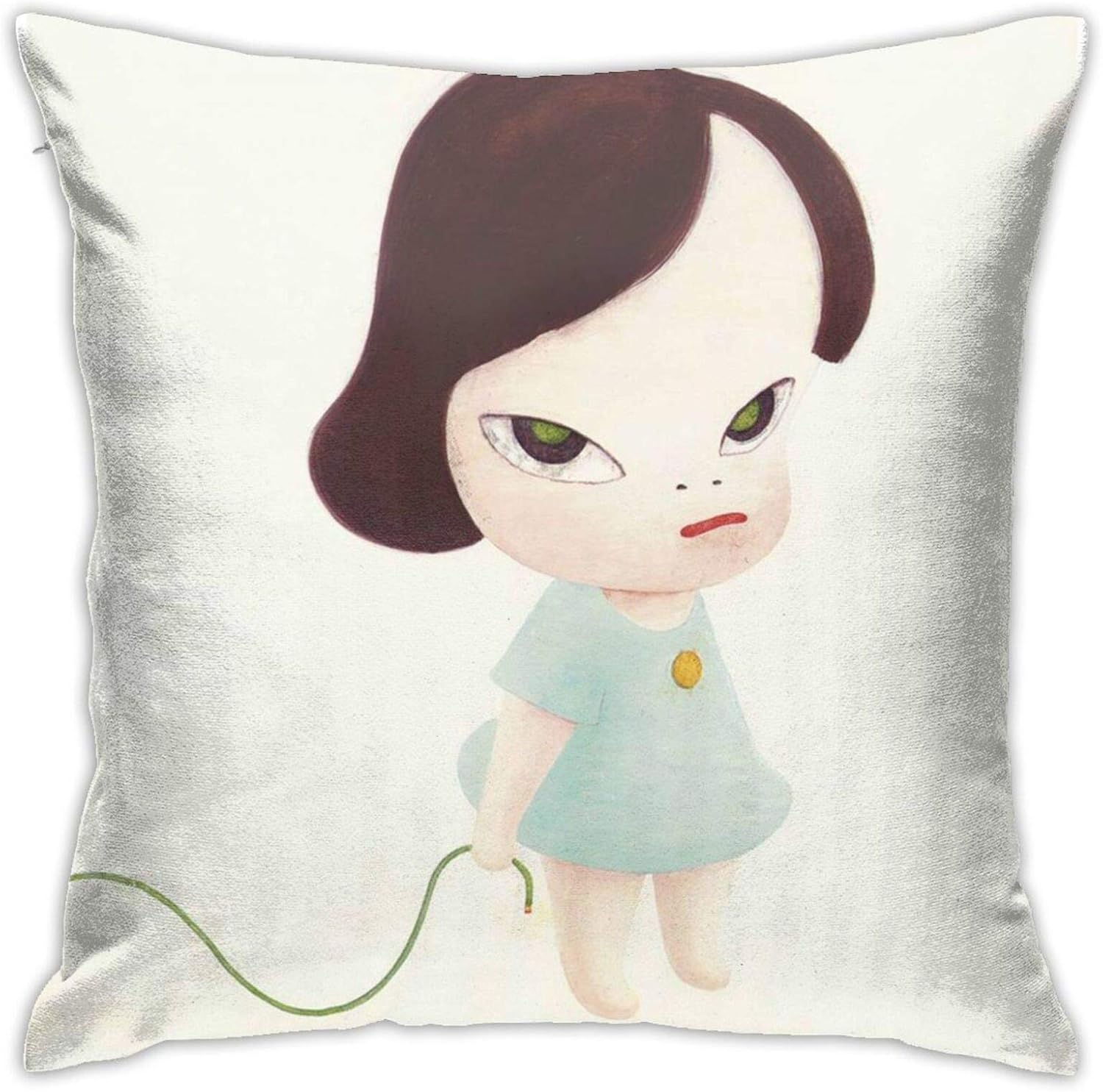 Amazon Co Jp 奈良美智 3 クッションカバー 45 45cm 装飾枕カバー 高級感 おしゃれ 超柔軟 クッションケース 抱き枕カバー インテリア 新居プレゼント ホーム キッチン