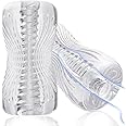 Abanney Male Masturbator Sex Toys - Adult Sex Toy Pocket Pussy, TPE Male Masturbation Sleeve, Penis Training Sex Toy for Men, 3D Realistic Texture Spiral Tunnel Stroker, Couple Sex Toys & Game (Clear)