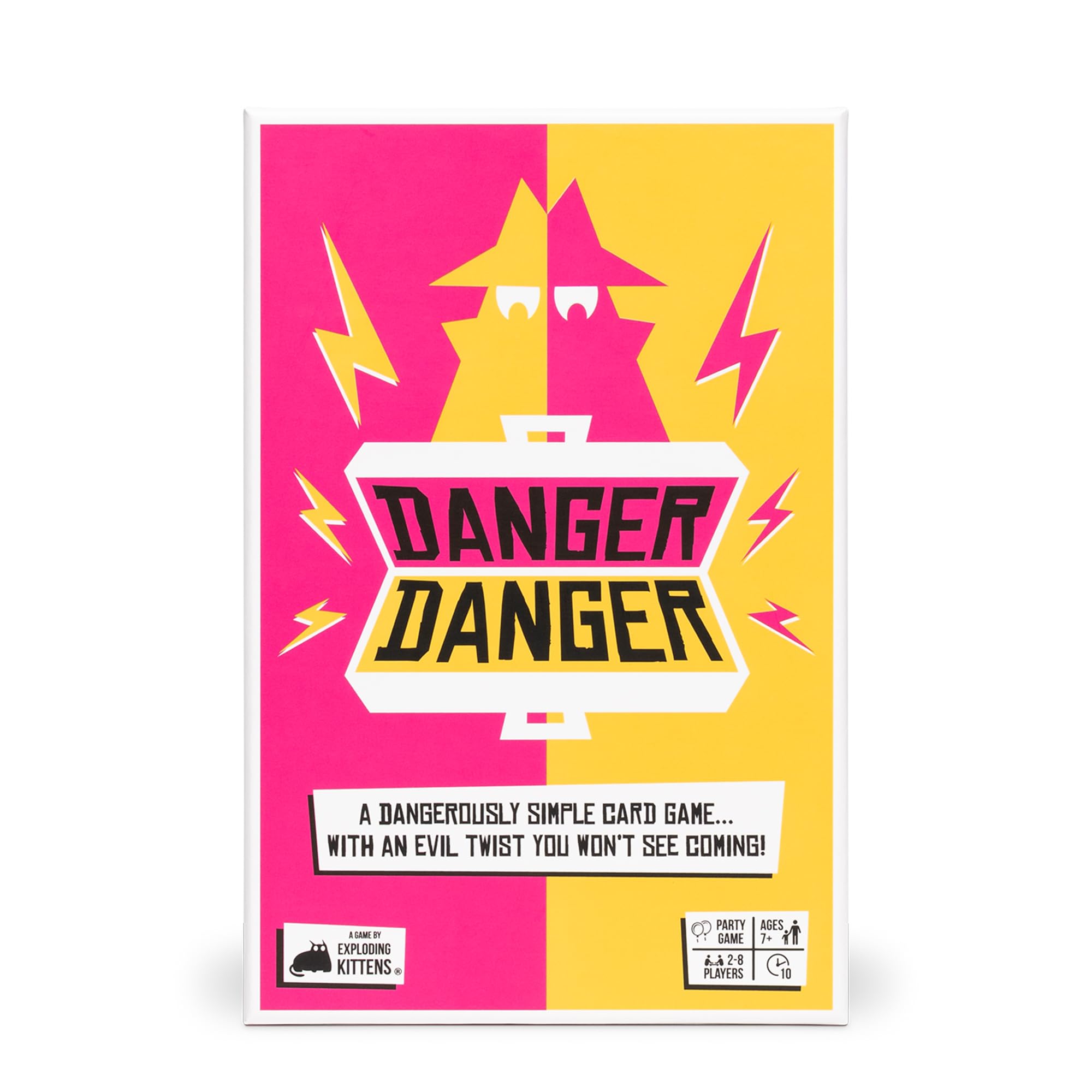 Exploding Kittens - Danger Danger - 2-8 Players - Ages 7+ - 10 Minutes to Play - Fast Paces Strategic Card Game - Party Game, Ideal for Party, Family Night, Kid and Adult