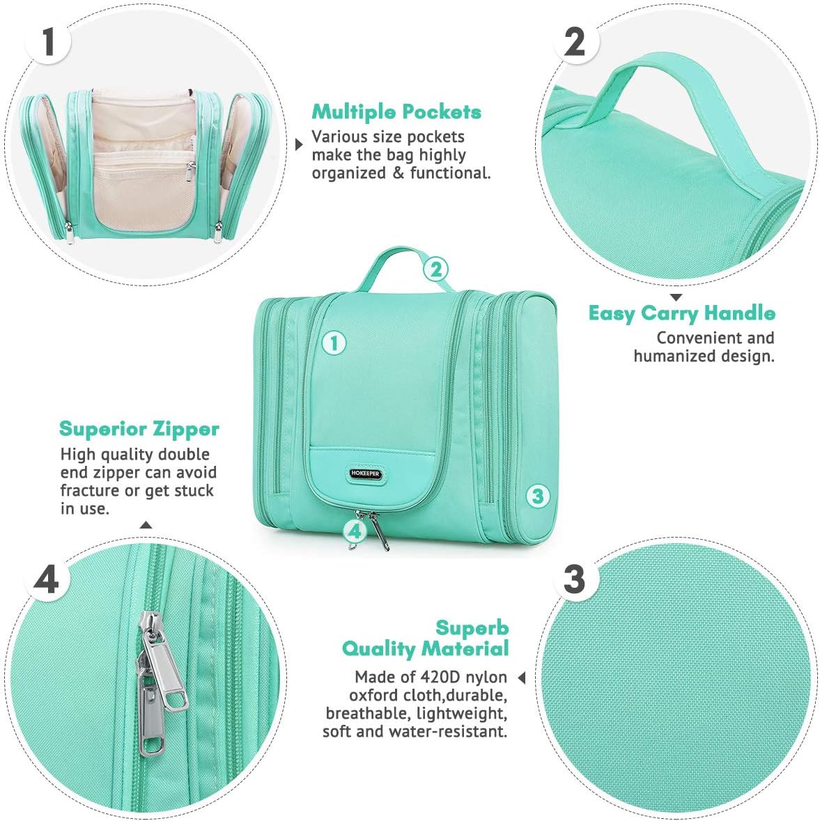 Extra Large Hanging Toiletry Bag for Women and Men, Travel Toiletries Organizer for Kids and Girls, Heavy Duty Cosmetic Makeup Bag with Hook, Waterproof Shaving Kit Bag Bathroom Shower Bag: Clothing