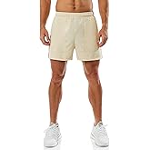 Ouber Men's Athletic Gym Shorts Workout Quick Dry Shorts for Men Running Training with Zipper Pockets