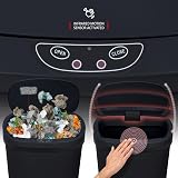 NETTA 50L Sensor Bin Kitchen Touch Free Infrared Lid Black view 3