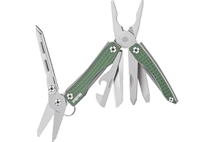 Nextool EDC Keychain Multitool, 10 in 1 Mini Pocket Knife Multi Tool with Needlenose Pliers, Scissors, Mini Useful Cool Gadgets for Men, Father's Day Gifts from Daughter-Green