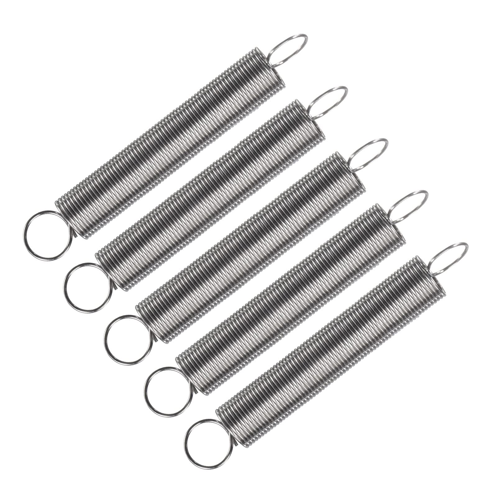 METALLIXITY Extension Spring (0.6x8x60mm/0.03"x0.32"x2.37") 5Pcs, Stainless Steel Tension Spring Wire - for Home Repair Construction Machinery