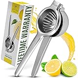Lemon Squeezer Stainless Steel with Premium Quality Heavy Duty Solid Metal Squeezer Bowl - Large Manual Citrus Press Juicer a