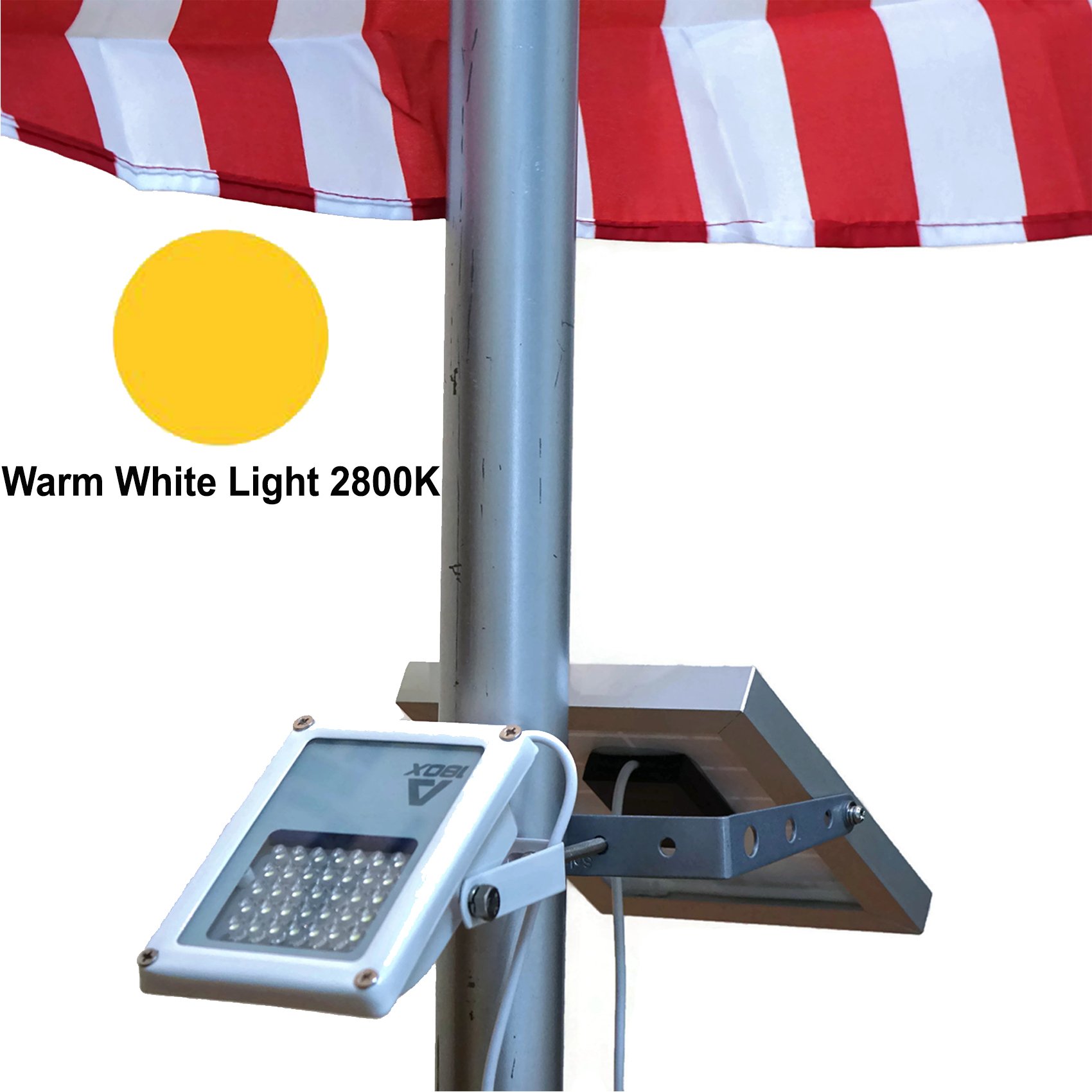 ALPHA 180X Flag Pole Light (Warm White LED) for Solar Flagpole Lighting