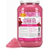 SPA REDI Professional Pedicure Pumice Scrub Gel, Smoothing, 128 oz | Gel, natural pumice, hyaluronic acid. Moisturizing, hydrating, and softening for dry feet. Professional salon bulk size.