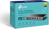 TP-Link TL-SF1006P 6 Port Fast Ethernet PoE Switch 4 PoE+ 67W Plug Play Metal view 8