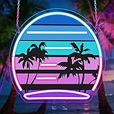 Tropical Neon Sign, Coconut Plam Tree Neon Lights for Wall Decor, LED Light up Bar Signs for Bar Beach Theme Bedroom Restaurant Party Pub Club Decor,Gift for Man Boys Girls