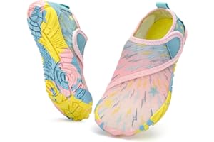 SUITSER Kids Water Shoes Boys Girls - Wide Toe Box Quick Dry Barefoot Shoes Breathable Non Slip Aqua Athletic Sneakers for Swim Beach Pool Kayak Hiking Sand Walking Travel Essentials (Little Kid/Big Kid)