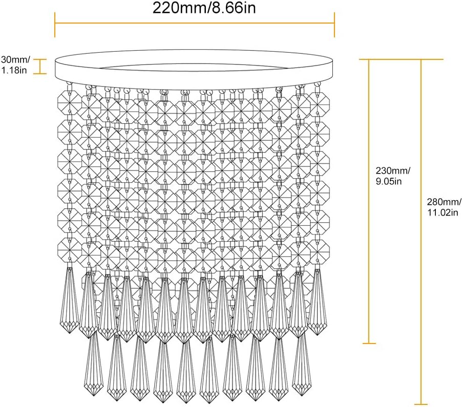 Crystal Chandelier Mini Chandeliers Ceiling Light Modern Chandelier Elegant Flush Mount Light Fixtures for Dining Room , Bedroom, Closet, Entryway, Foyer, Hallway, H11.02''x W8.66'',E12 Bulb Included: Home Improvement