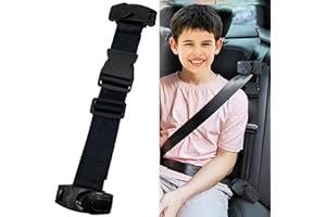 MISSEIAR Kids Seat Belt Adjuster, Car Seat Belt Adjuster Clips to Protect Shoulder and Neck, Durable Seat Belt Adjuster for Kids/Short Adults -Upgrade(Black)