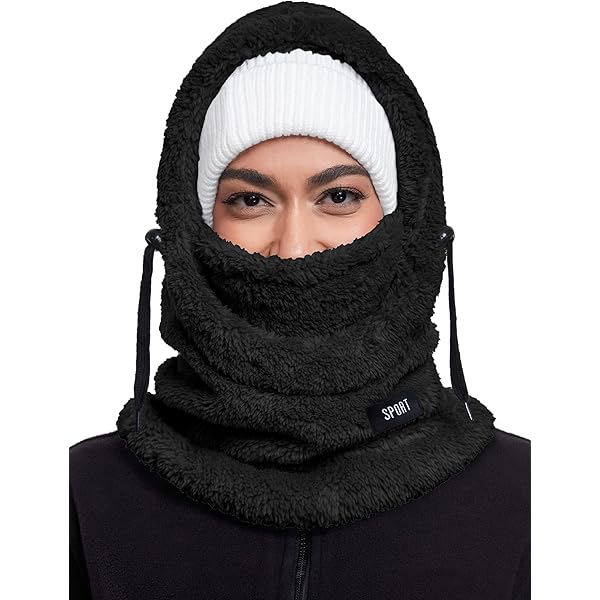 5-in-1 Balaclava Cold Weather Fleece Motorcycle Ski Face Mask Hood